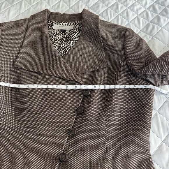 Tahari Arthur S Levine 100% Wool Asymmetrical Blazer Women’s 14 - Picture 10 of 11